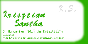 krisztian santha business card